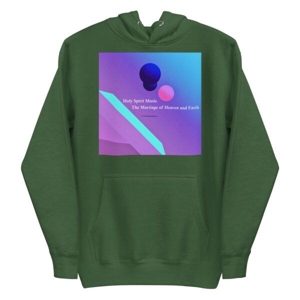 Holy Spirit Music - The Marriage of Heaven and Earth Green Premium Hoodie Front with Text
