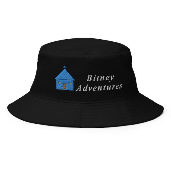 Bitney Adventures Bucket Hat With Logo - Black Front