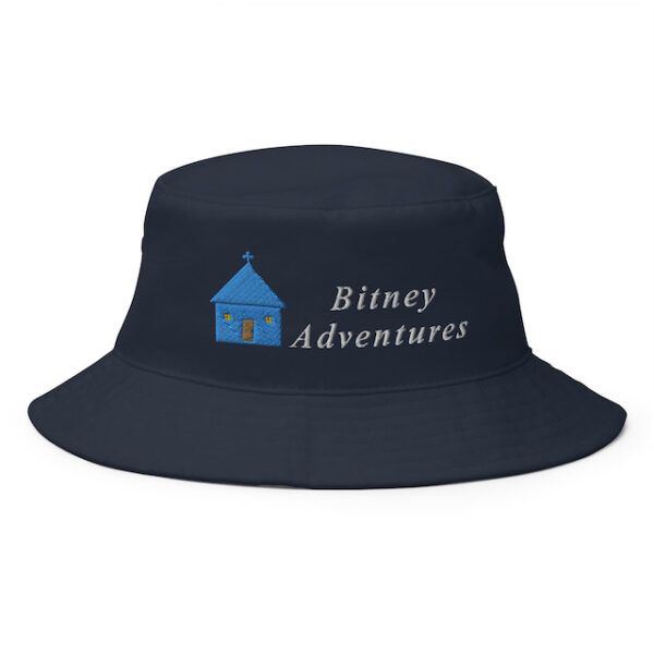 Bitney Adventures Bucket Hat With Logo - Navy Front