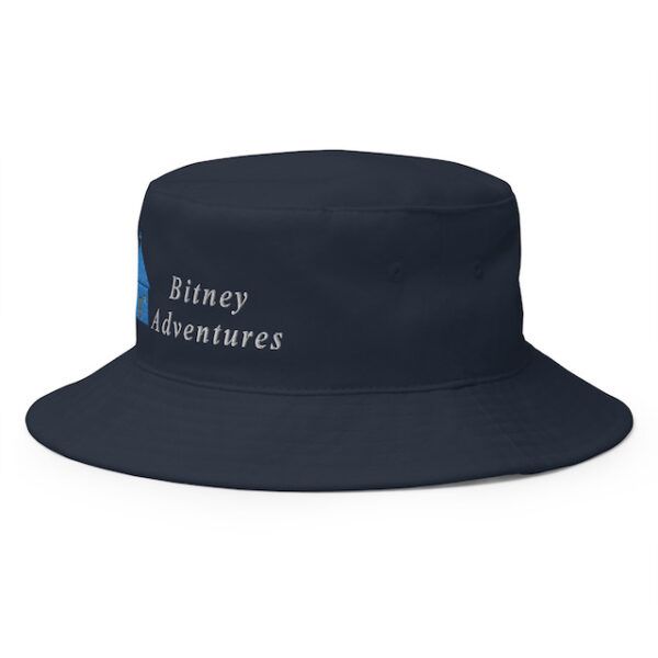 Bitney Adventures Bucket Hat With Logo - Navy Left Side